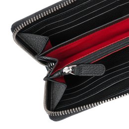 Portafoglio in pelle nero corvino