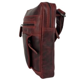 Skuldertaske eller Crossbody-taske i 6 farver glat læder med justerbar skulderrem