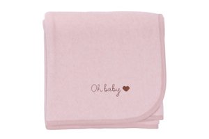 ORGANIC FLEECE BLANKET PINK MELANGE