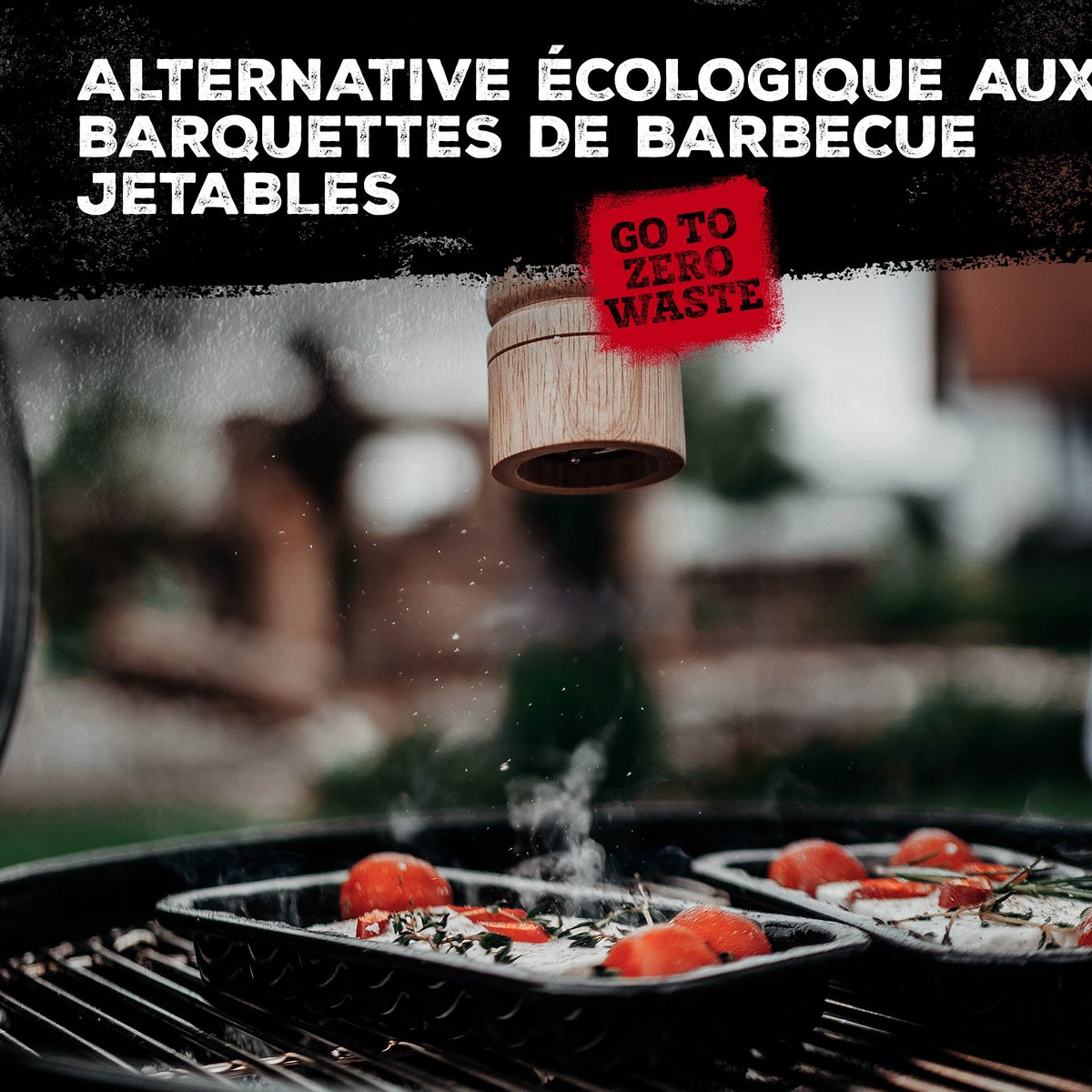 Set of 2 enameled steel barbecue dishes 21 x 12 cm FM Professional Barbecue