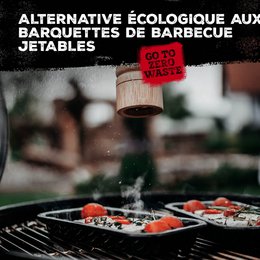 Set van 2 geëmailleerde stalen barbecueschalen 21 x 12 cm FM Professional Barbecue