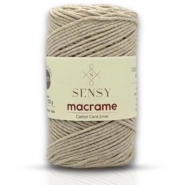 Sensy Premium 2 mm - 160 yards 100 % genanvendt bomuldsmacrame-ledning