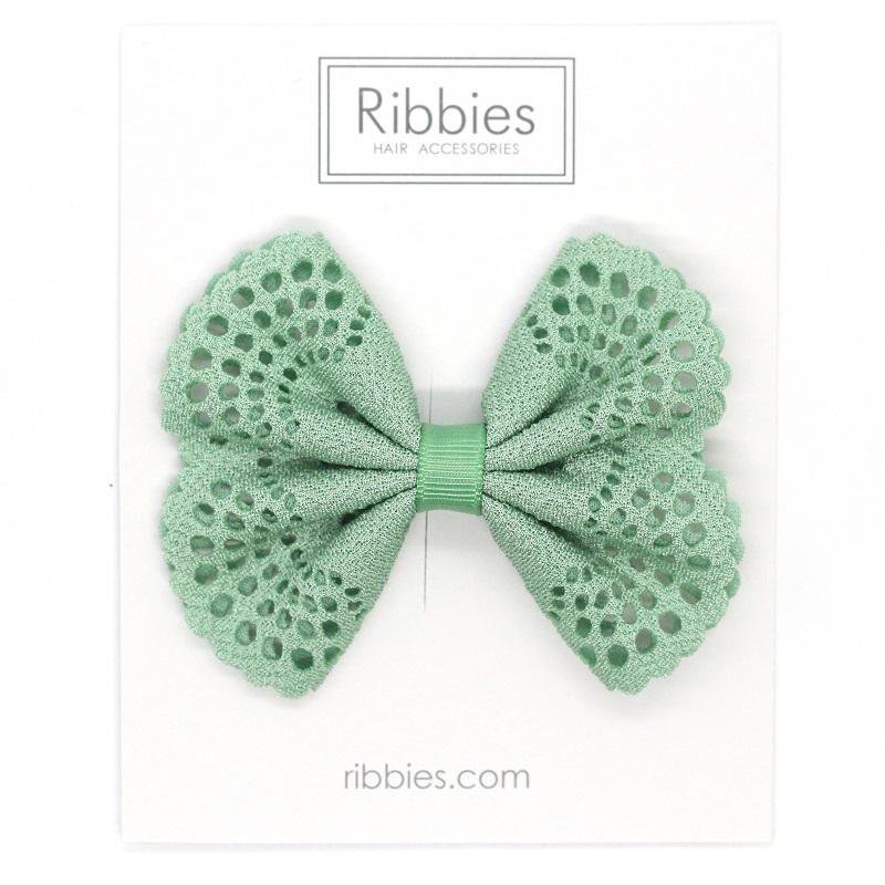 Eyelet Bow Aqua
