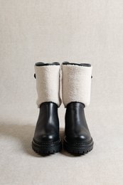WELL BLACK – Winterstiefel aus Kunstfell und Leder