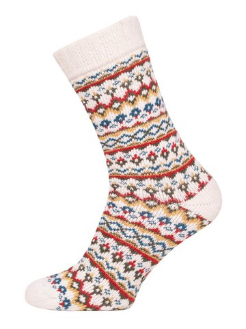 Ein Paar 45% Wollsocken Buntes s Design
