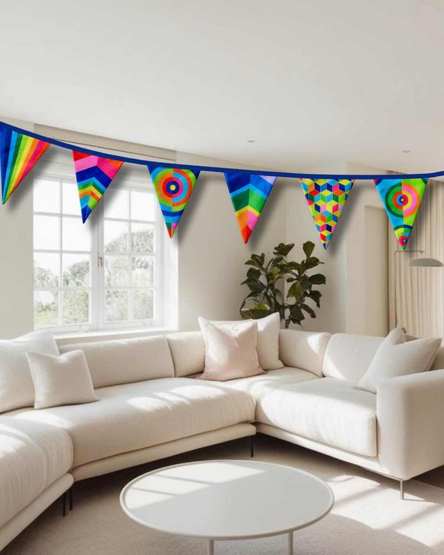 Festival arcobaleno della ghirlanda in tessuto XL - FLOGGI DELLA FABBIGLIO - GHARLAND PARTTA