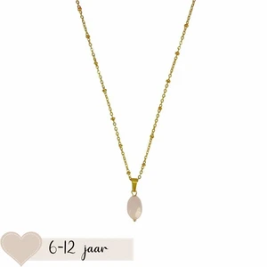 Kinderketting Rozenkwarts - Goud