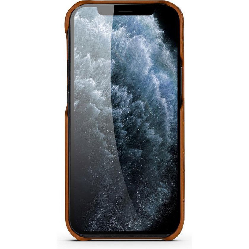 iPhone 12 Hoesje - Lichtbruin Krokodillenprint