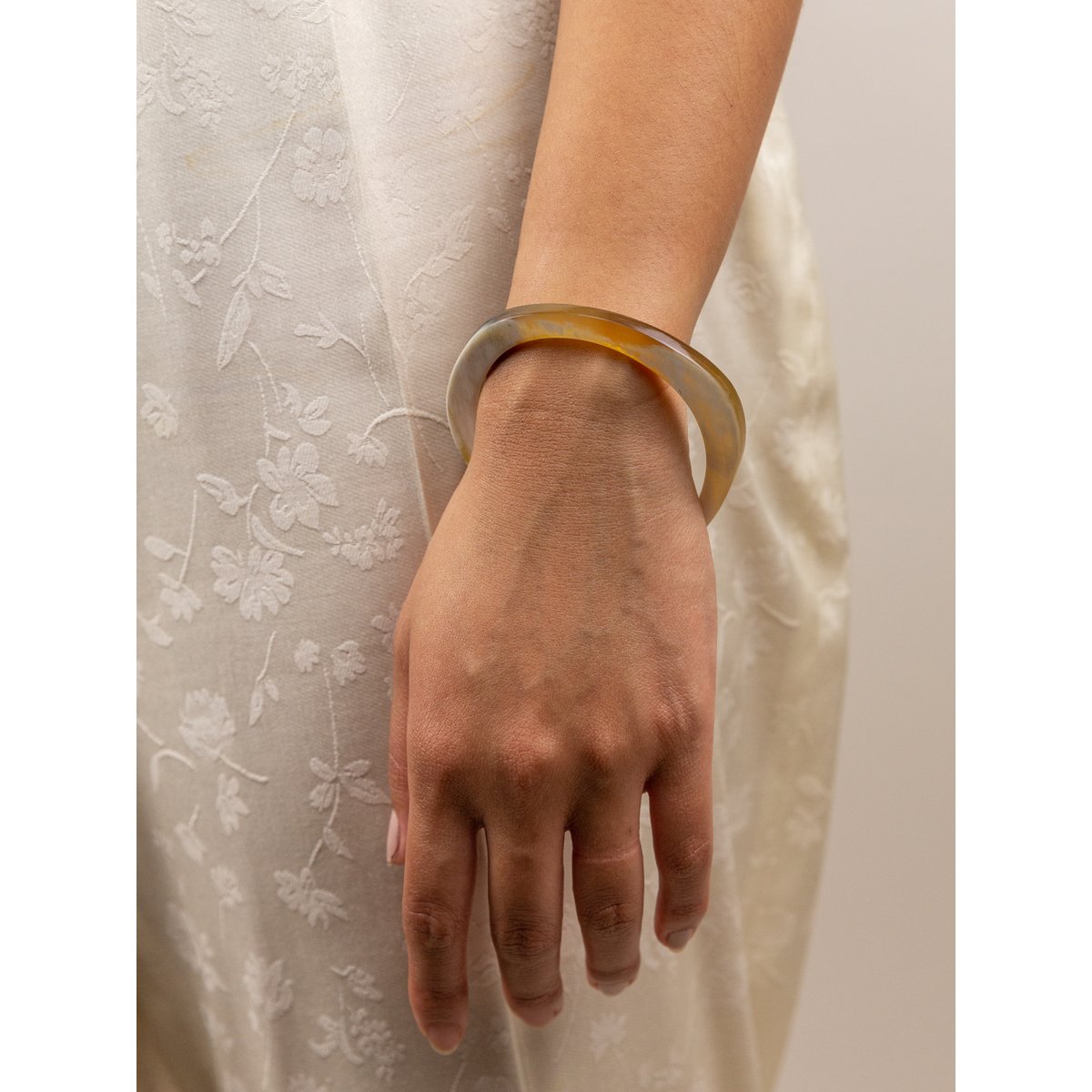 Bracelet en corne blonde