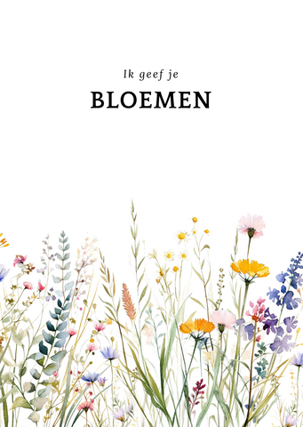 Duurzame kaart - Ik geef je bloemen