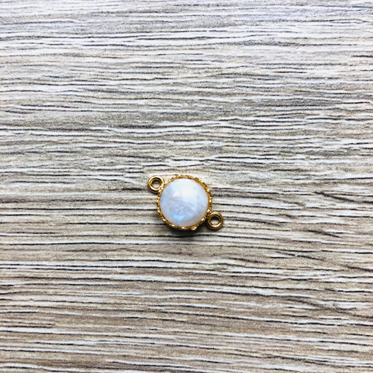 Pulsera de piedra natural Margaux plata dorada