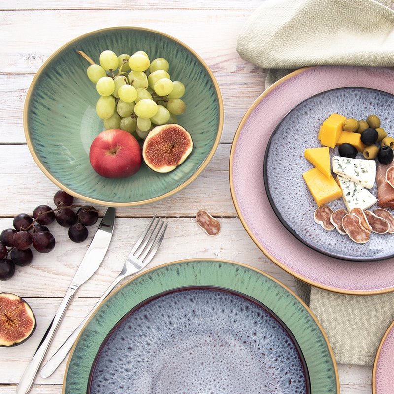 Miska zupa ceramiczna zielona 20,5 cm, 900 ml