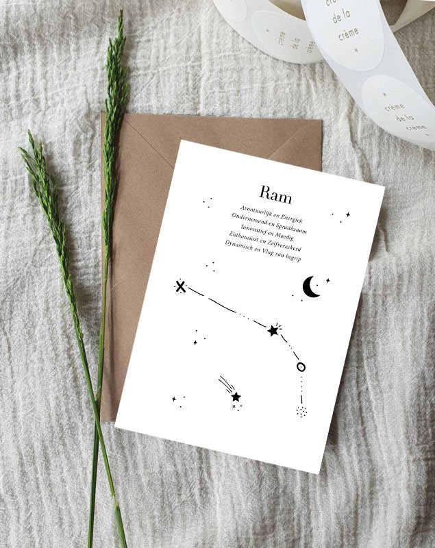 Postcard | Zodiac Sign | Ram