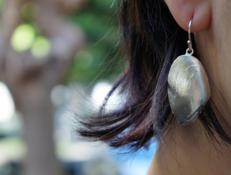Clam Shell Øreringe: Håndlavede Sølvskaller (Boho Style)