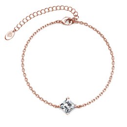 Bracelet Calle - Or RosÃ© et Cristal