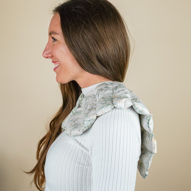 Spelled pillow for neck made of cotton - olives