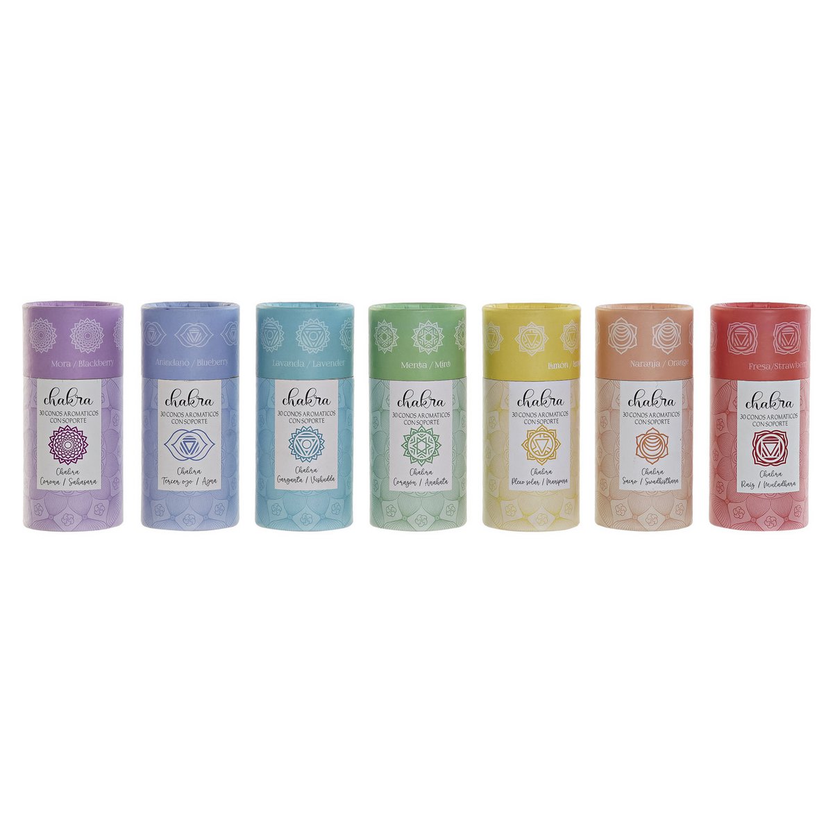 WIEROOK KEGEL SET 30 AROMA 45.5X26X13 CHAKRA'S 7 SU IN186240