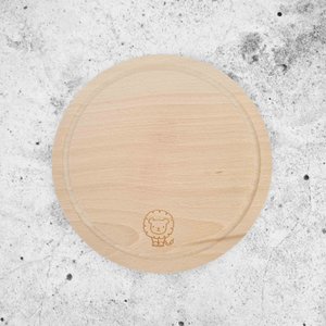 Holz-Servierbrett/Frühstücksteller/Getränkebrett/Schneidebrett Löwe