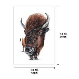 Sjovt Bison lykønskningskort, fødselsdagskort, 4,72'' x 6,69''