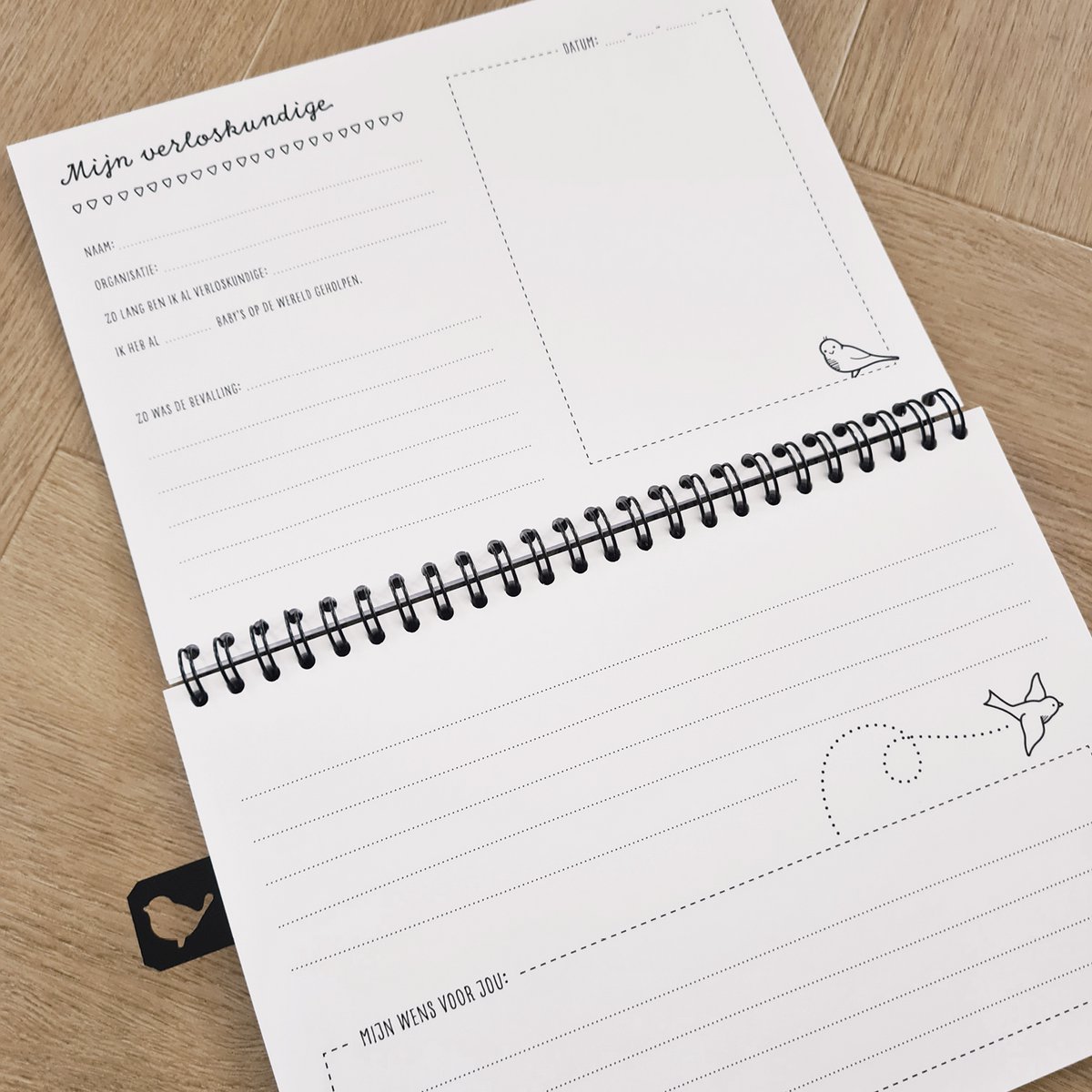 Maternity visit fill-in book A5 | pink