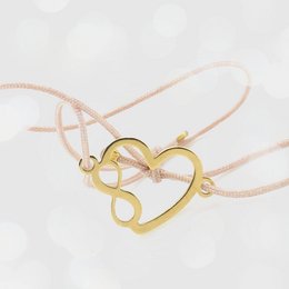 Bracelet heart infinity 925 sterling silver