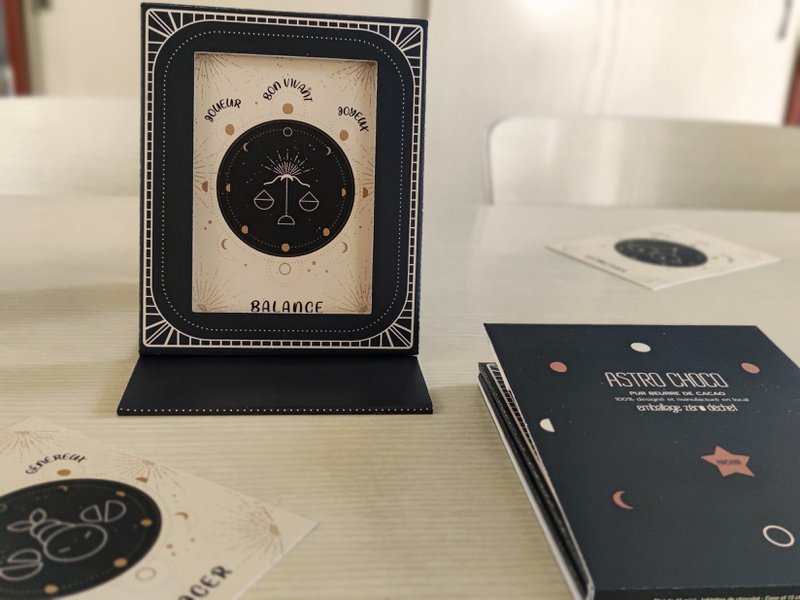 Astrologietasche 2 in 1 - Tierkreiskarte + Fotorahmen