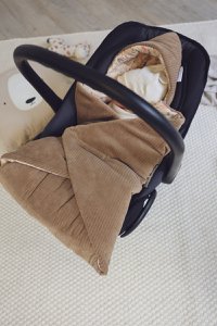 Corduroy inbakerdoek taupe/safari beige