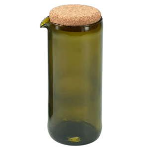 Upcycle karaf 800 ml met kurken deksel gemaakt van een fles