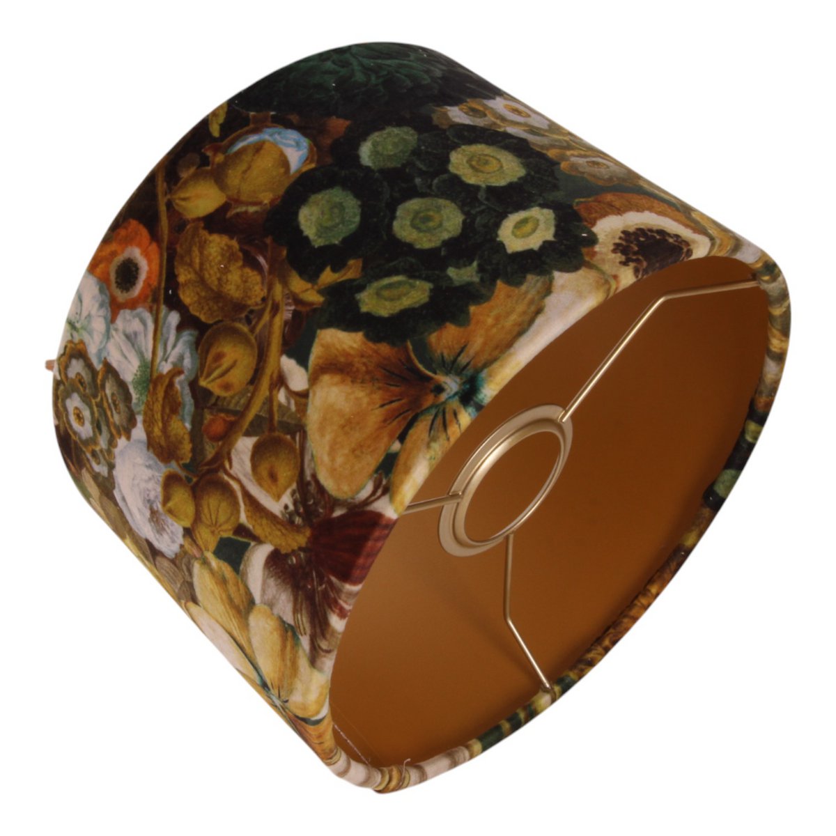 Paralume cilindro 20 cm - Oro - Tessuto