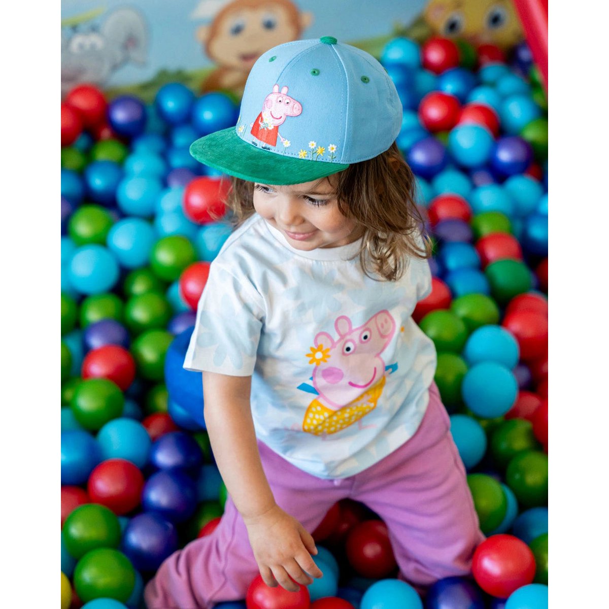 koaa – Peppa Wutz "Frühling" – Snapback blu/verde Taglia: 1-3 anni