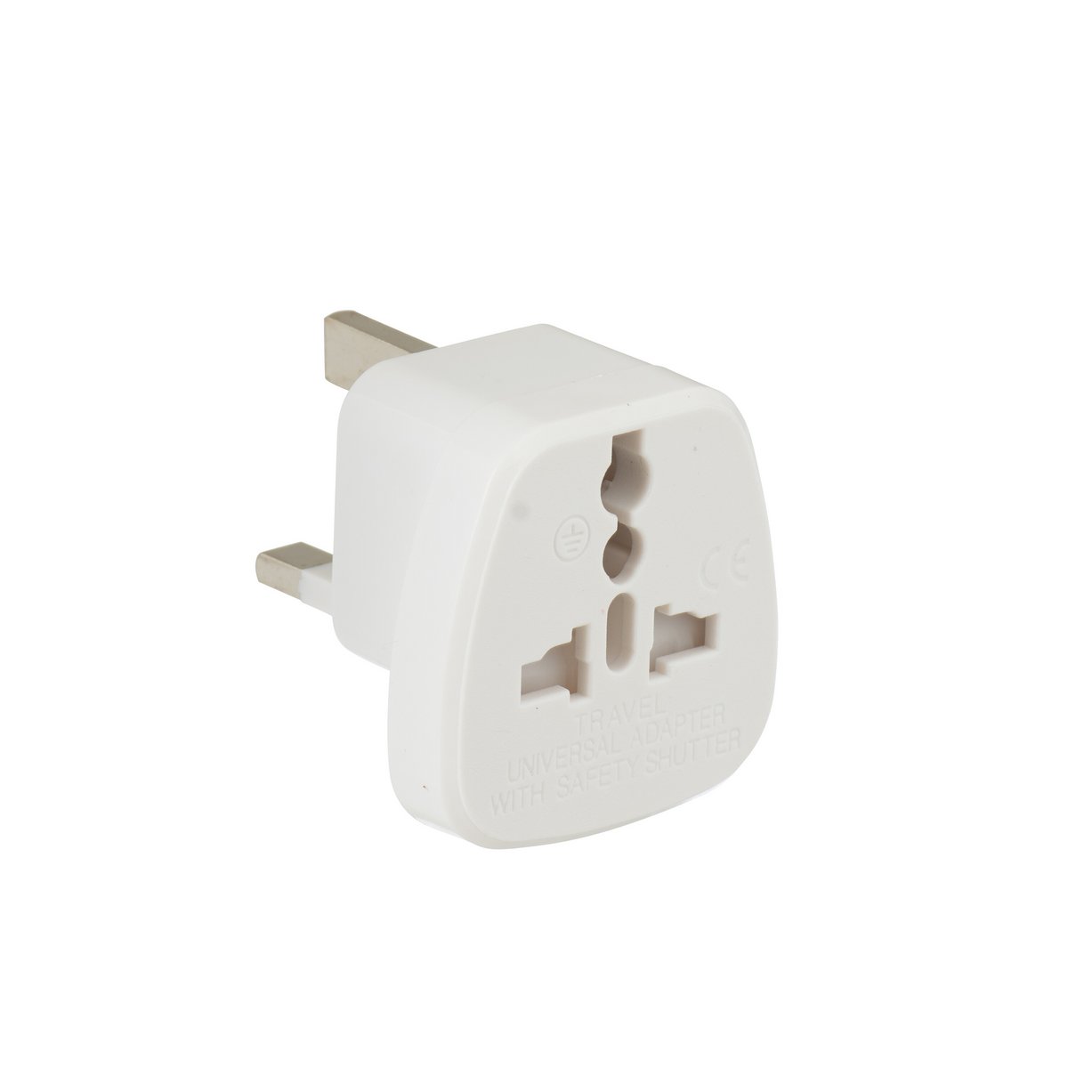 J-Line Reisestecker UK – Kunststoff – Weiß