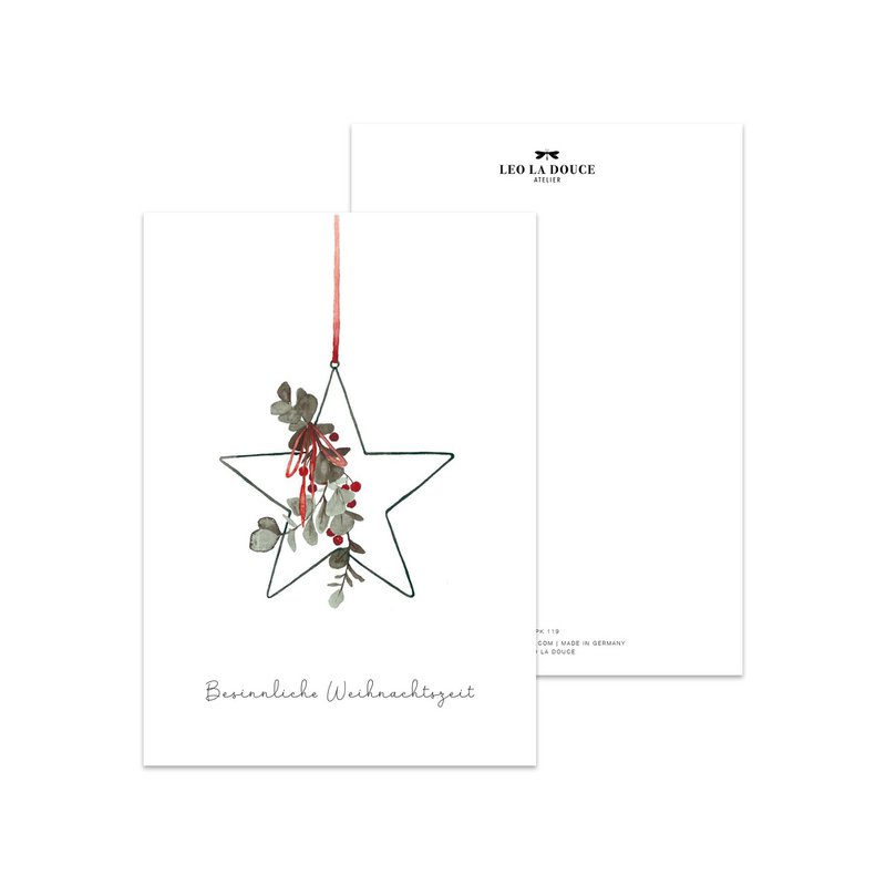 Ansichtkaart - Kerstster