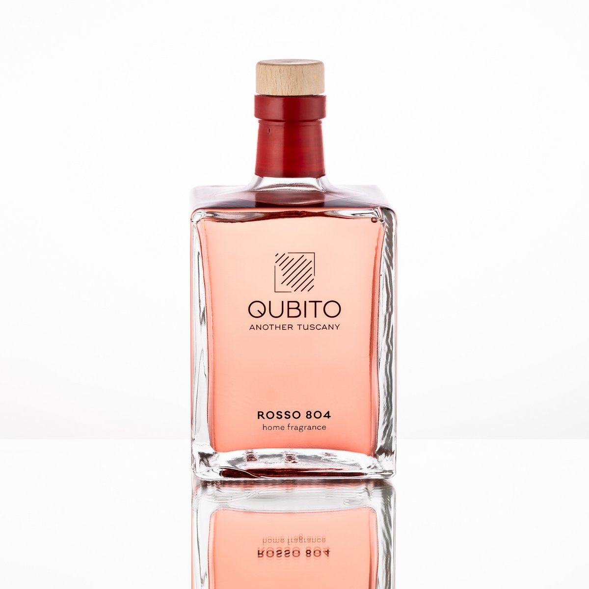 ROT 804 (250 ml), Raumparfum – Raumdiffusor mit Stäbchen, handbemalte Flasche, hergestellt in Italien