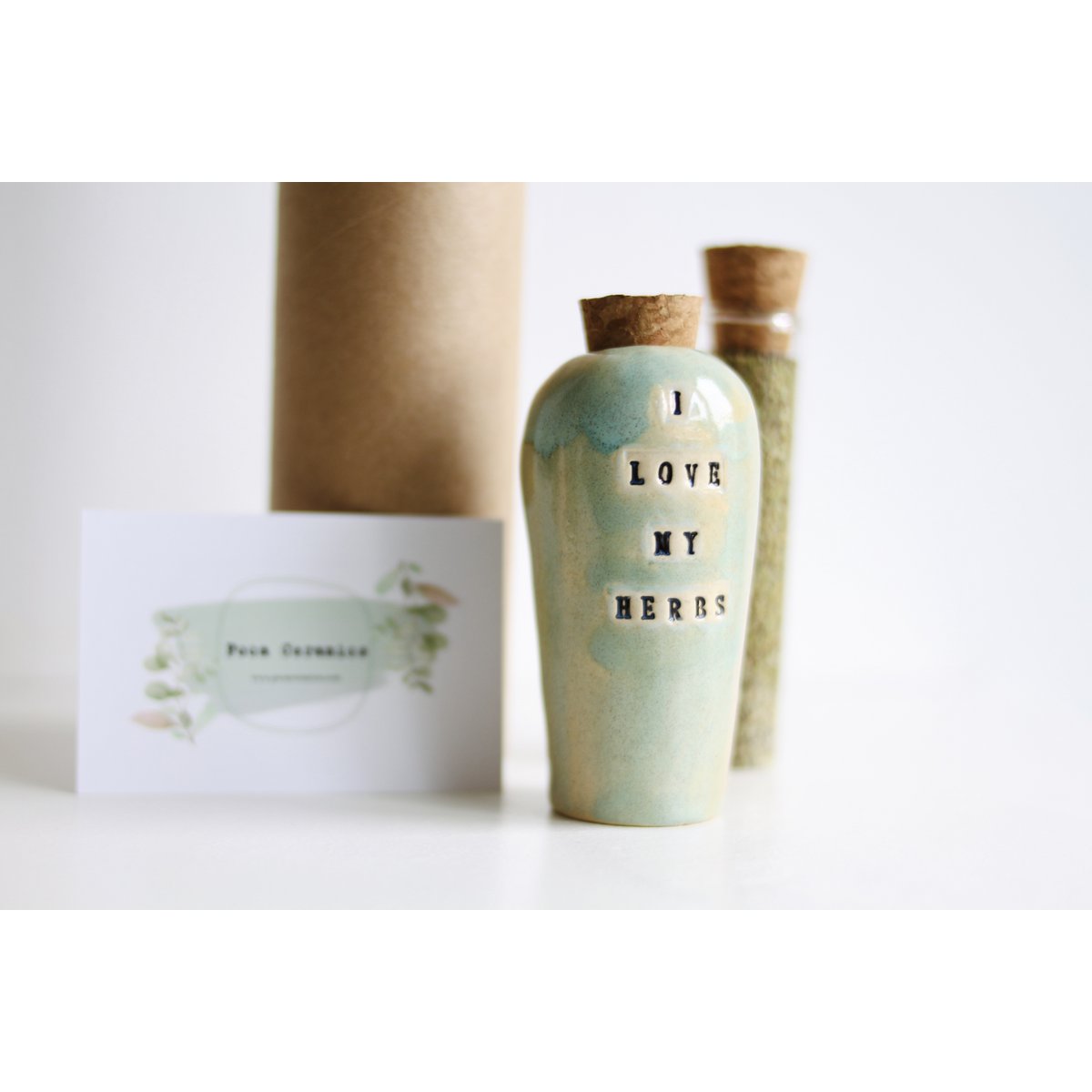 Geschenkset met kruidenpotje en rozemarijn