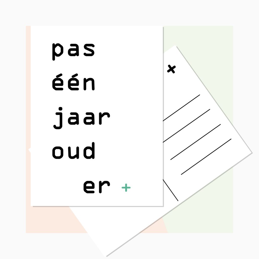 'kun et år ældre'