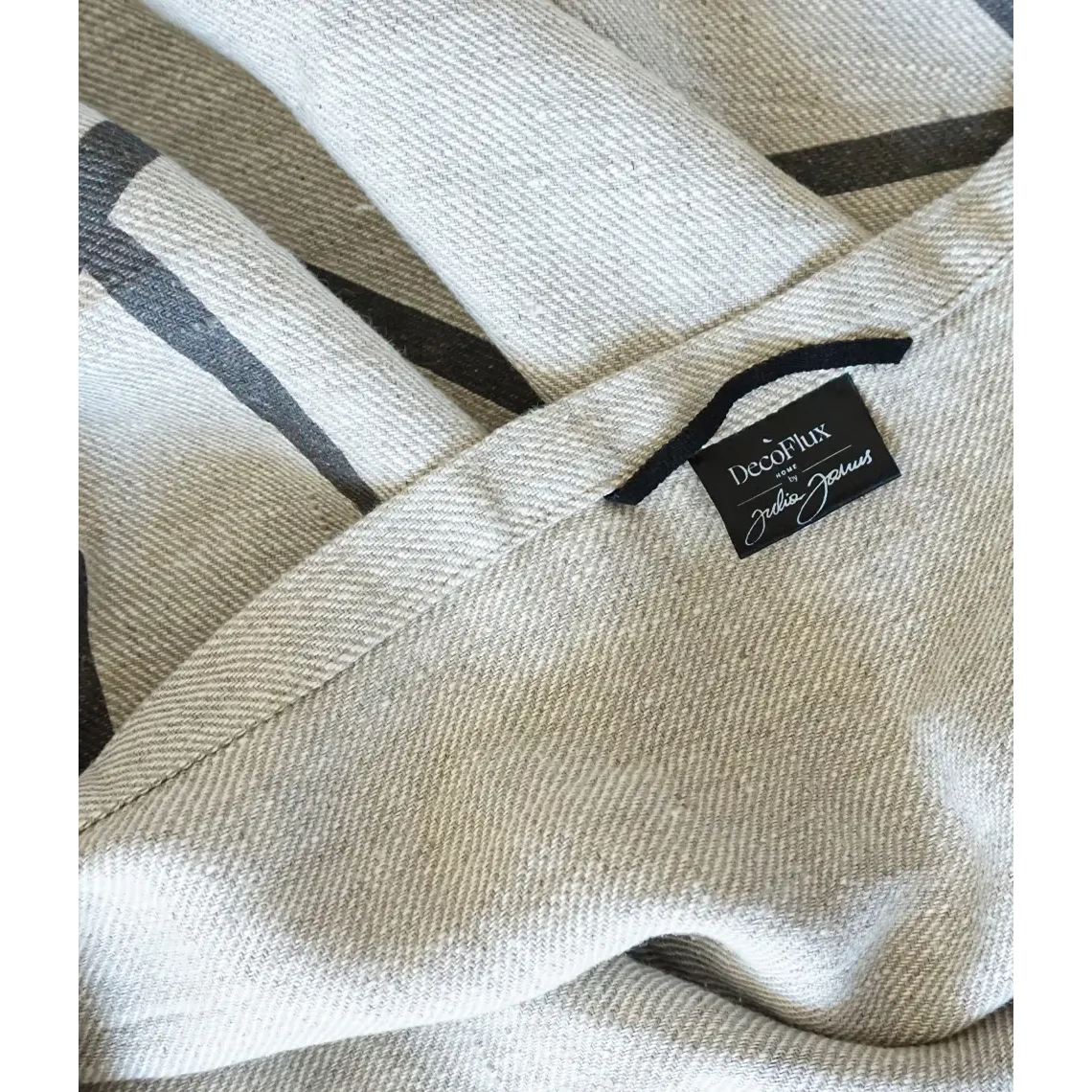 Toalla de playa de lino King Grey/Black
