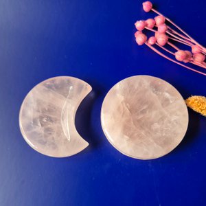 Kleine Rozenkwartskom – 5,5 cm rond en maanvormig
