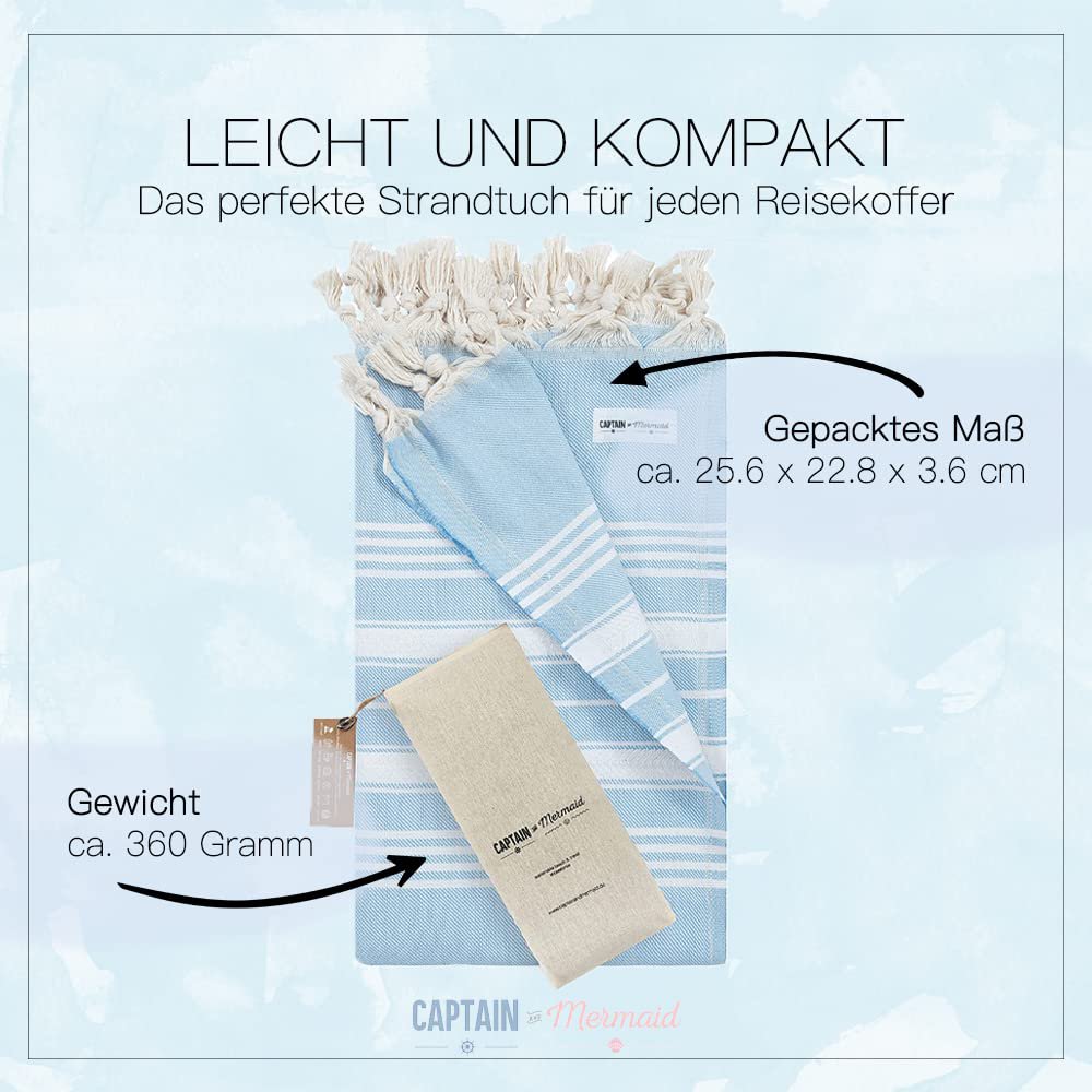 Captain & Mermaid® Strandtuch Basic 170x100cm (Rosa)