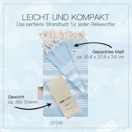 Captain & Mermaid® Strandtuch Basic 170x100cm (Rosa)