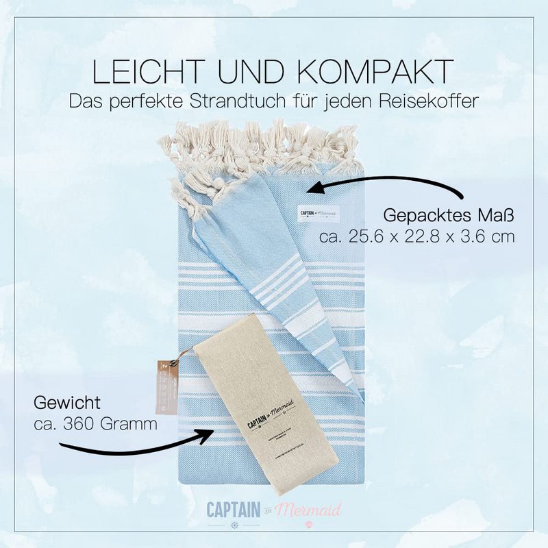 Captain & Mermaid® Strandtuch Basic 170x100cm (Rosa)