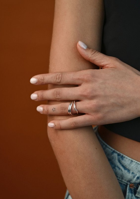 Bague Reef Break Wave Argent