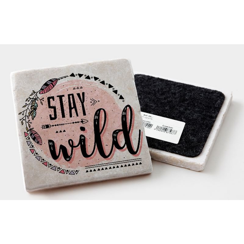 Marmoruntersetzer "Stay wild"
