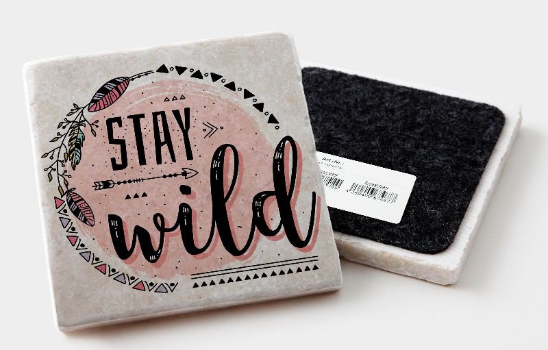 Marmoruntersetzer "Stay Wild"