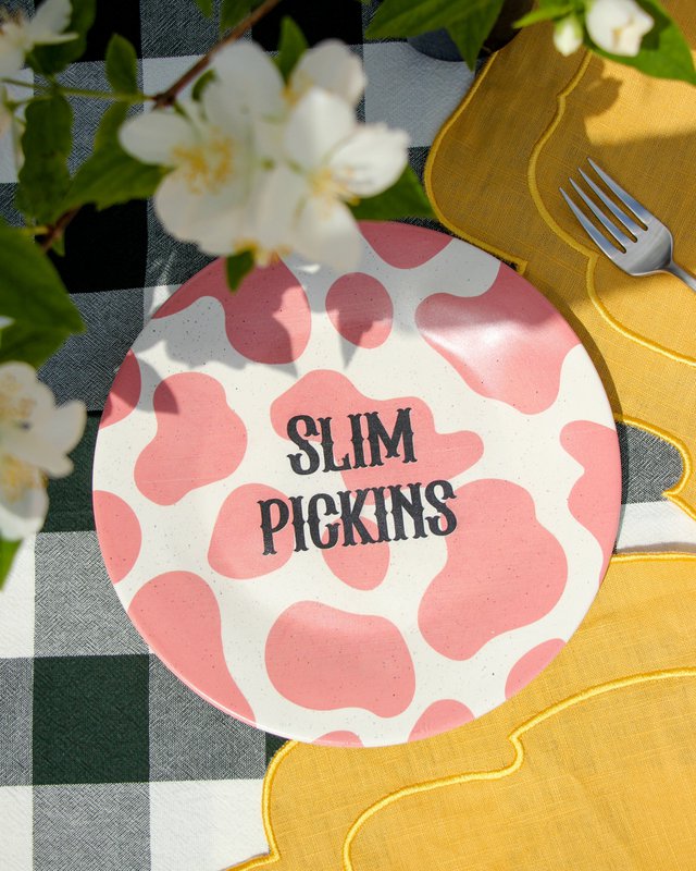 Dessertplatte "Slim Pickins" Cowgirl -Ära
