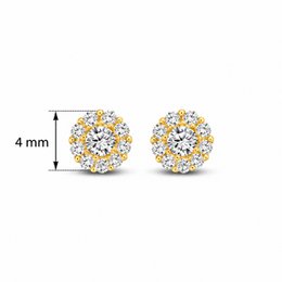 New Bling Gold 9NBG-0083 Bouton Acteurs d'Ent - Zirkonia - 4mm - Doré