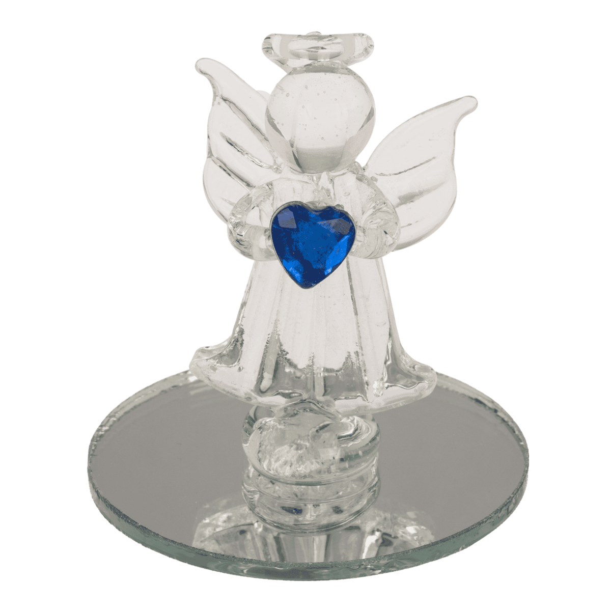 Glass Angel with Heart, 5 cm,