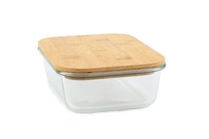 Glass containers with bamboo lid 1000 ml