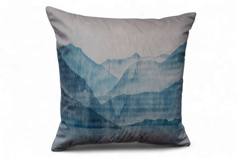 Funda de cojín exterior 45x45 azul cielo - estilo artístico impermeable