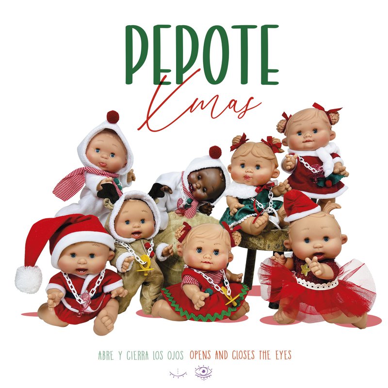 Pepote Xmas Funtastic Doll åbner og lukker øjnene 8 enheder