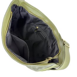 Leren Hobo-schoudertas met gespleten leren voorkant 58071